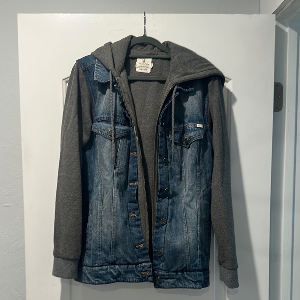 Levi's Blue and Gray Lightweight Hybrid Jacket with Hood